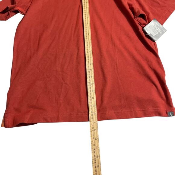 Eddie Bauer Travex Mens Size Large Orange Short Sleeve Cotton Blend Polo Shirt - Picture 6 of 14